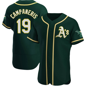 Authentic Bert Campaneris Men's Oakland Athletics Green Alternate Jersey