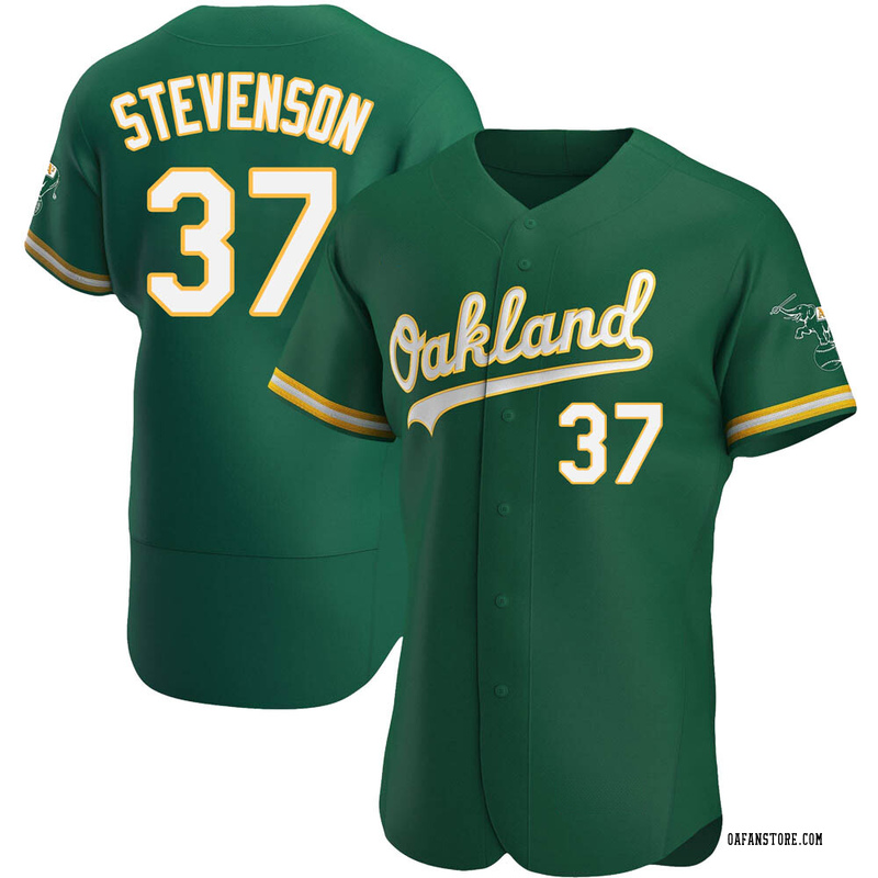 2022 Oakland A's Athletics Cal Stevenson #37 Game Issued Kelly Green Jersey  44 7