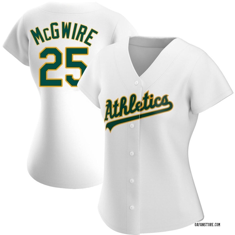 Authentic Mark McGwire Women's Oakland Athletics White Home Jersey
