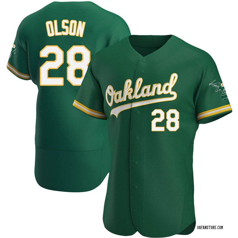 Authentic Matt Olson Men's Oakland Athletics Kelly Green Alternate