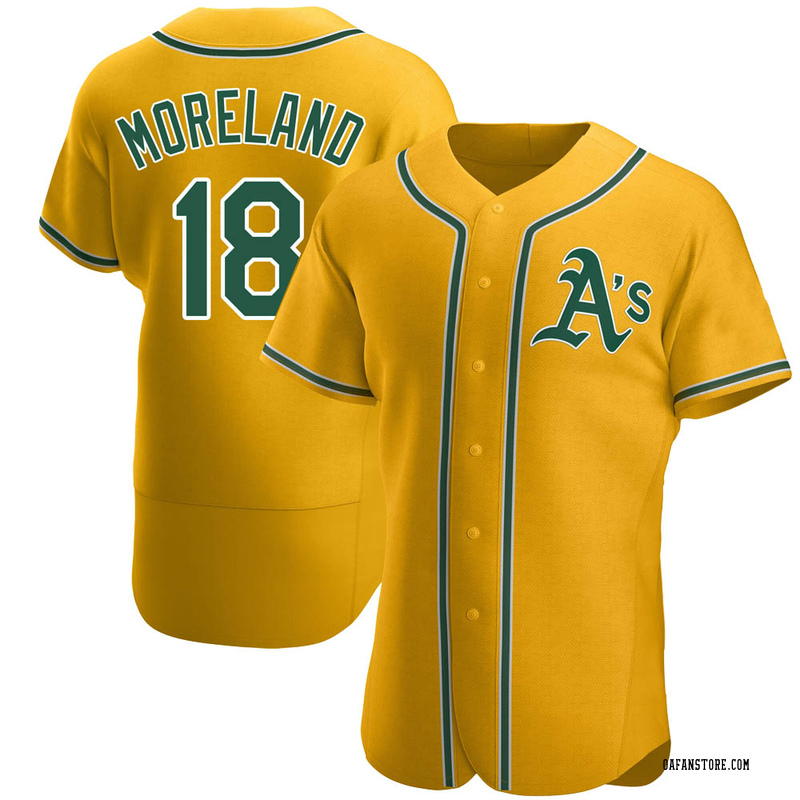 Men's Oakland Athletics Mitch Moreland Black Golden Alternate