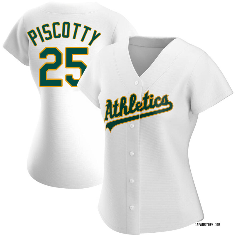 Authentic Stephen Piscotty Women's Oakland Athletics White Home Jersey