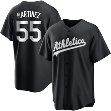 Men's Oakland Athletics Nike Black/White Official Replica Jersey