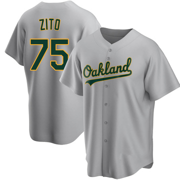 Vintage #75 BARRY ZITO Oakland Athletics MLB Majestic Jersey XL