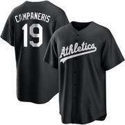 Replica Bert Campaneris Men's Oakland Athletics White Black/ Jersey