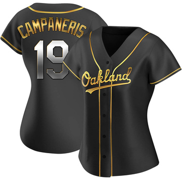 Replica Bert Campaneris Women's Oakland Athletics Black Golden Alternate Jersey