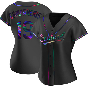 Replica Bert Campaneris Women's Oakland Athletics Black Holographic Alternate Jersey