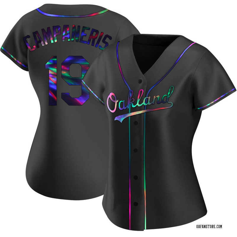 Replica Bert Campaneris Women's Oakland Athletics Black Holographic  Alternate Jersey