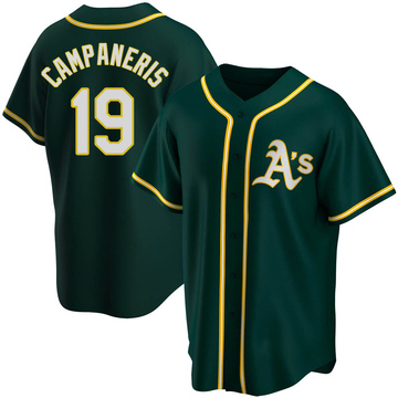 Replica Bert Campaneris Youth Oakland Athletics Green Alternate Jersey