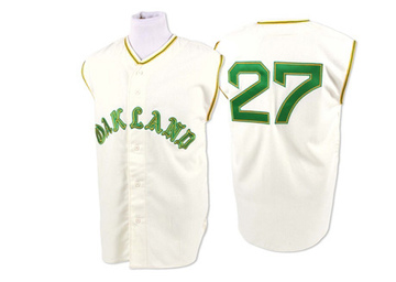 Authentic Catfish Hunter Men's Oakland Athletics Gold Throwback Jersey