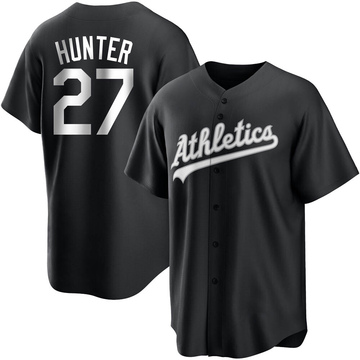 Oakland Athletics #27 Catfish Hunter 1968 Cream Throwback Jersey