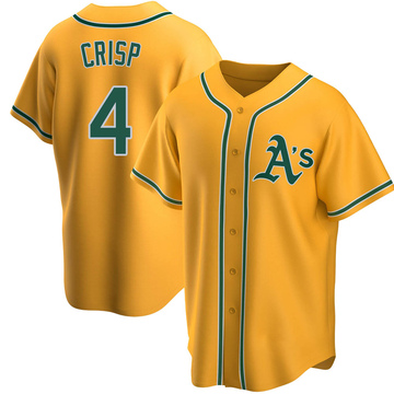 Majestic Coco Crisp Oakland Athletics MLB Youth White Official Home Cool Base Replica Jersey