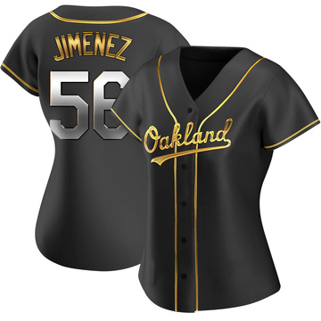 Dany Jimenez Oakland Athletics Women's Black Roster Name & Number T-Shirt 