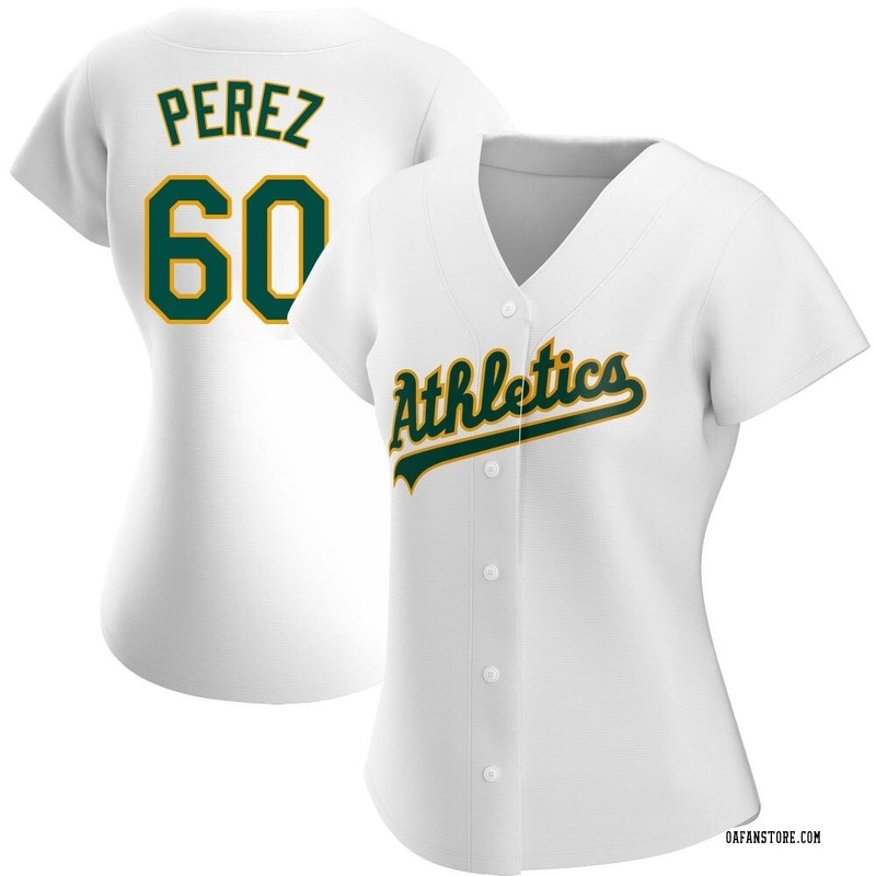 Men's Oakland Athletics Francisco Perez White Home Jersey - Replica