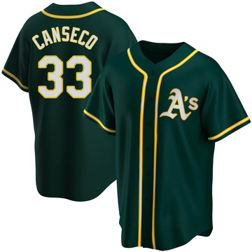 Jose Canseco Signed Oakland A's Green Throwback Majestic Replica