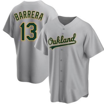 2021 Oakland Athletics Luis Barrera #13 Game Issued Kelly Green Jersey 44  8543