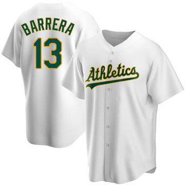 2021 Oakland Athletics Luis Barrera #13 Game Issued Kelly Green Jersey 44  8543