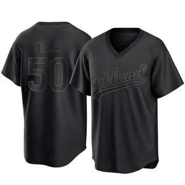 2019 Oakland A's Athletics Mike Fiers #50 Game Issued Grey Jersey