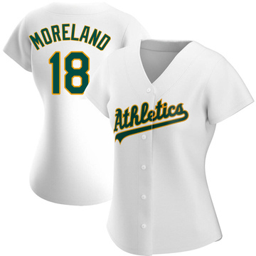 Mitch Moreland Oakland Athletics Women's Backer Slim Fit T-Shirt - Ash