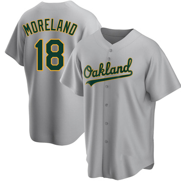 Mitch Moreland Oakland Athletics Women's Backer Slim Fit T-Shirt - Ash