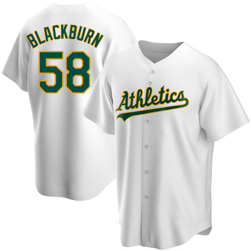 Authentic Paul Blackburn Men's Oakland Athletics Black Gray Road