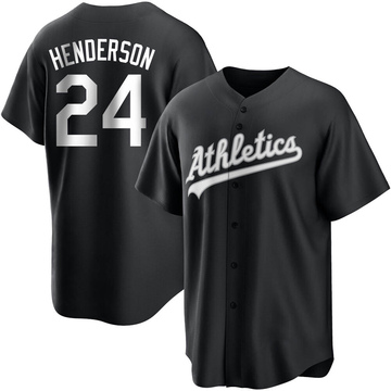 Rickey Henderson Oakland Athletics Women's Black Roster Name & Number T- Shirt 