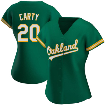 Stitches Green Oakland Athletics Cooperstown Collection Team Jersey Kelly Green