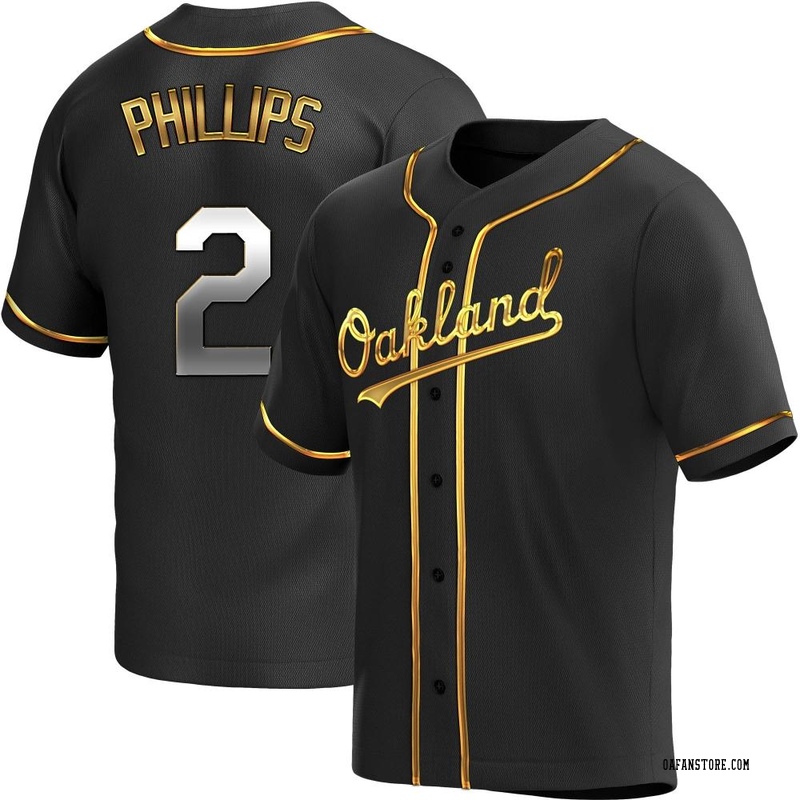 Men's Oakland Athletics Tony Phillips White Throwback Jersey