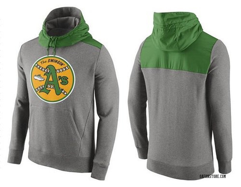 Men's Oakland Athletics KO Wordmark Perfomance Hoodie - - Green